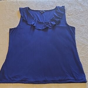 Talbots Blue Sleeveless Top. size L